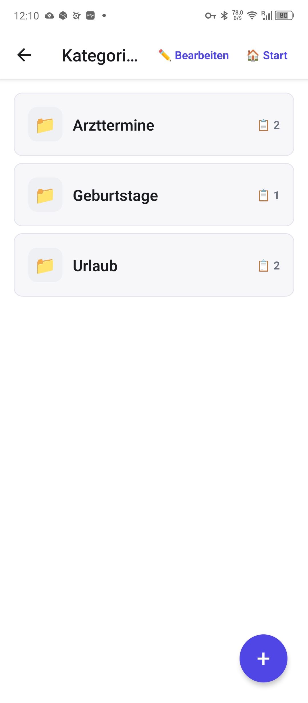 Aufgabenkategorien